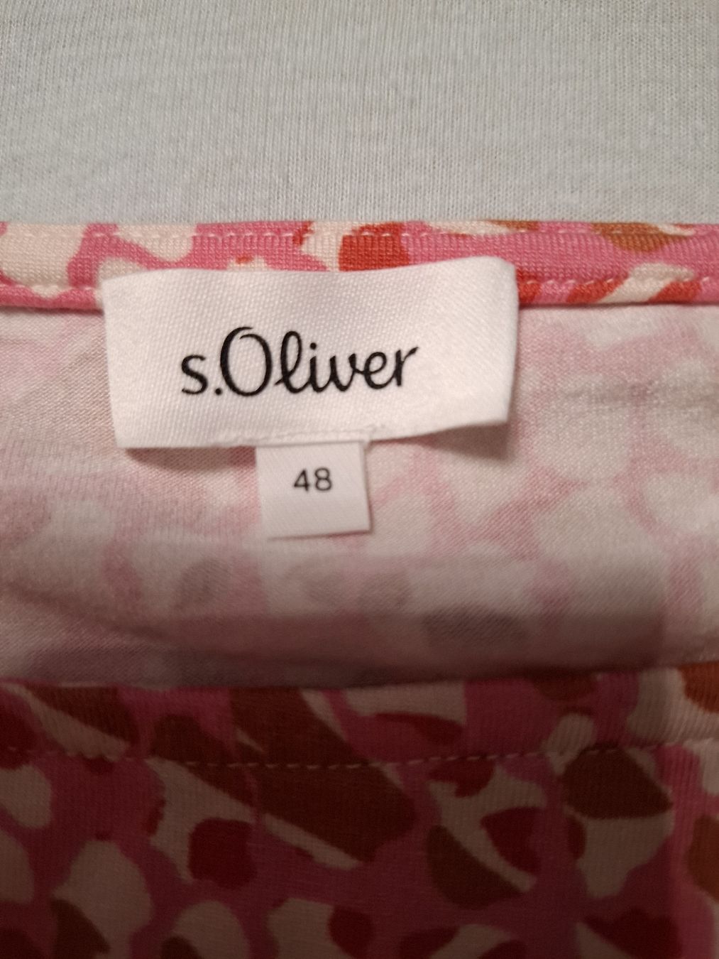 S.Oliver Camicette: s.Oliver Blusenshirt Gr. 48, rosa gemustert – Usato da Urtenen-Schönbühl venduto da nerdgirl 1