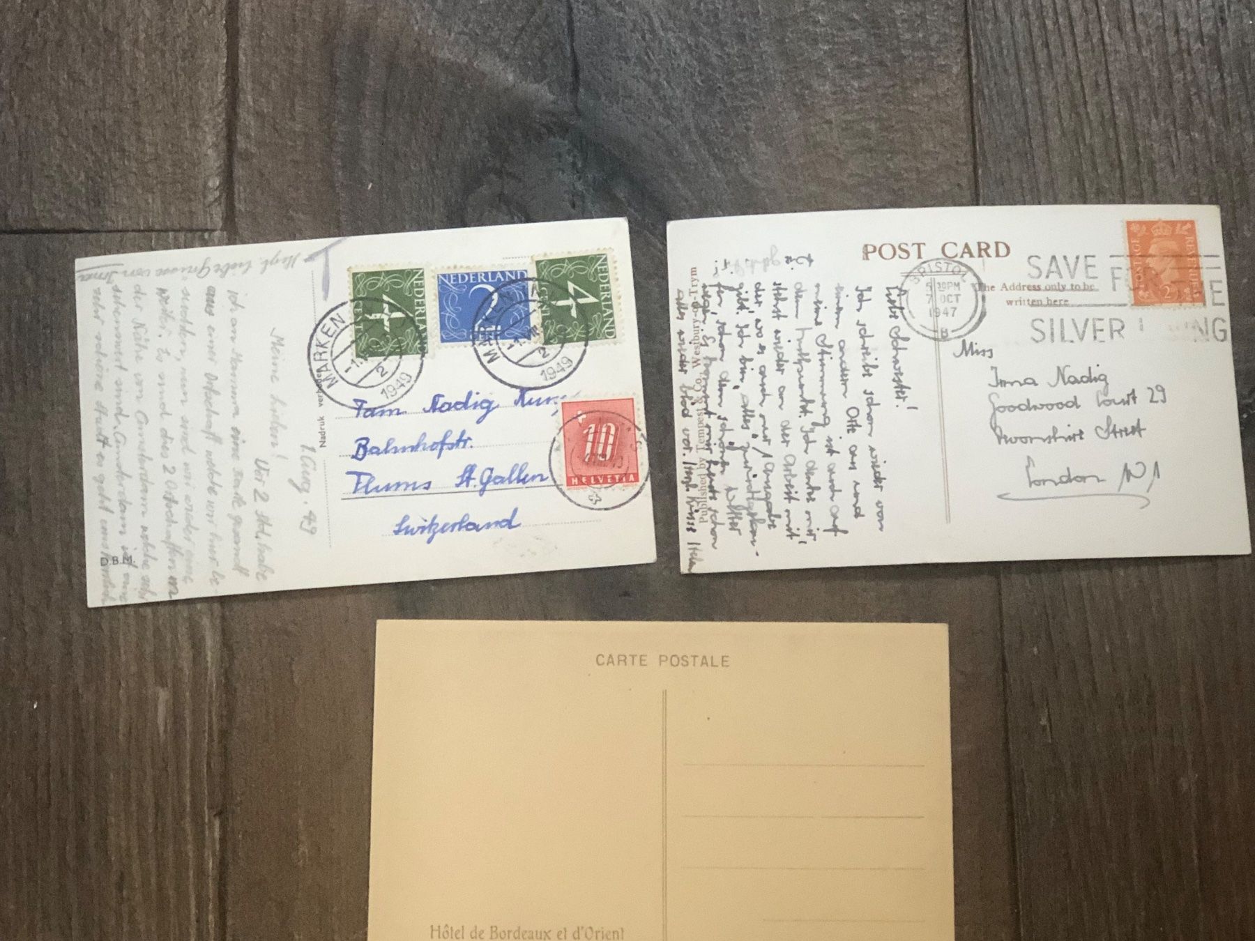 Alle Briefmarken: Madame TUSSAUD + 6 weitere exotische Ansichtskarten – Gebraucht aus Lufingen von Rac0 4