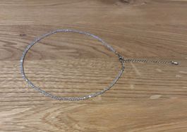 delicate boutique necklace with faceted beads