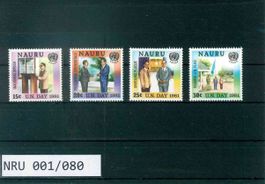 NAURU 4 BRIEFMARKEN VEREINTE NATIONEN