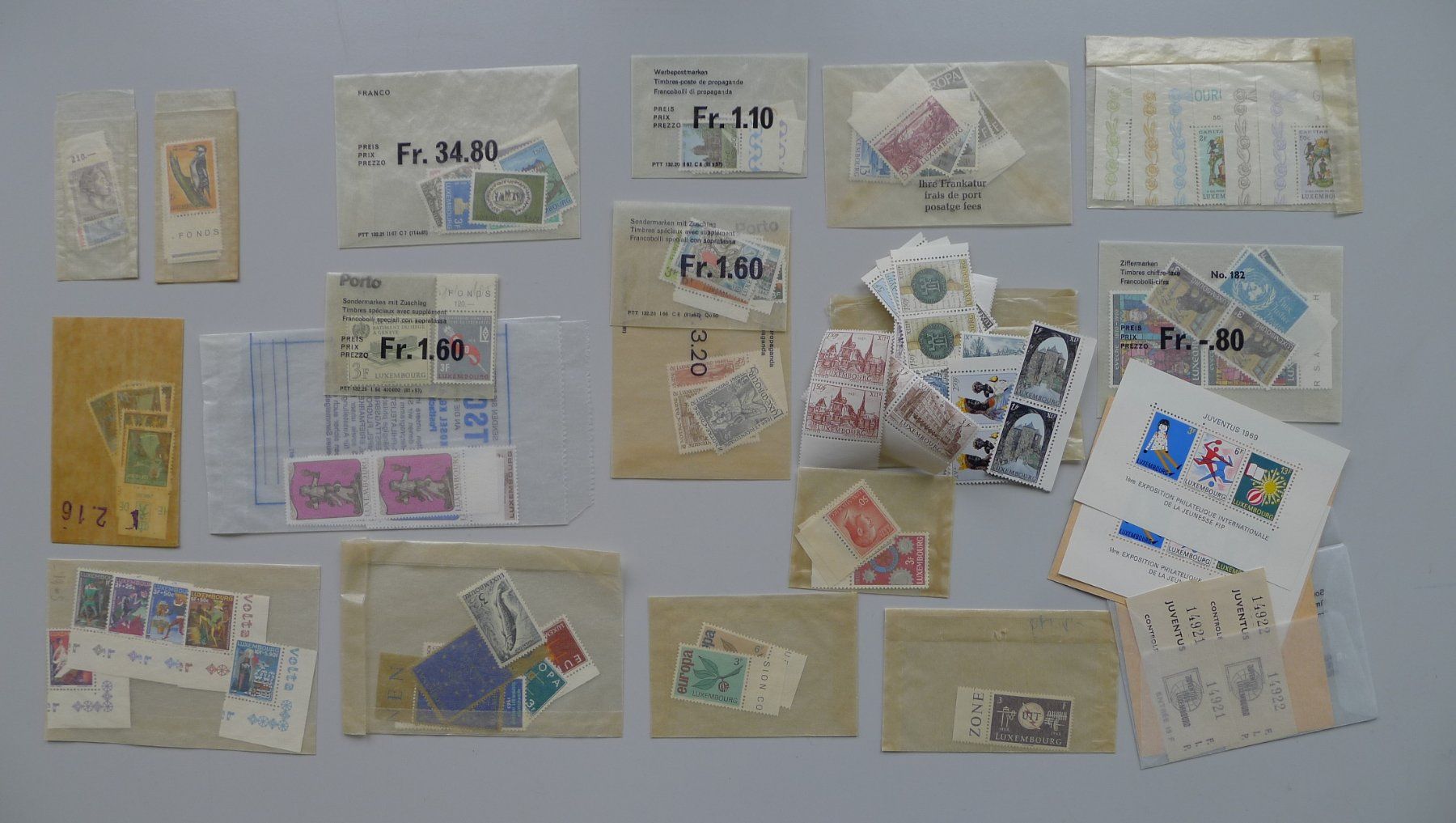 Tutti i francobolli: 1948-71, Luxemburg Nachlass tadellos postfrisch +Briefe – Usato da Sursee venduto da Luzernerraute 5