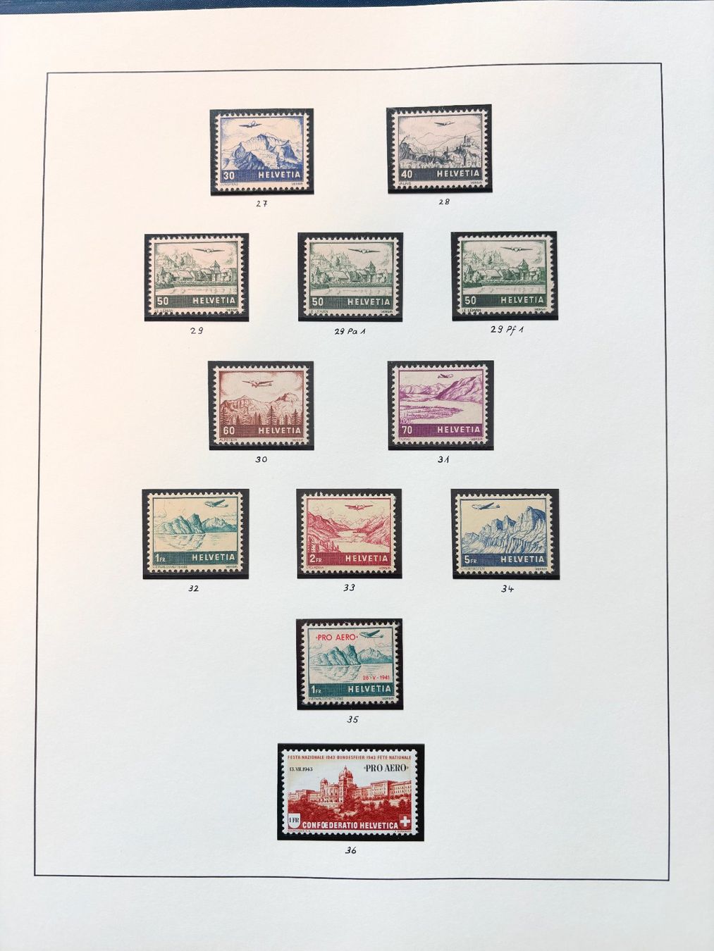 Tutti i francobolli: 1919-72 Flugpost Sammlung komplett postfrisch **, Kat.3670.- – Nuovo (secondo la descrizione) da Nuglar venduto da Stamp88 4