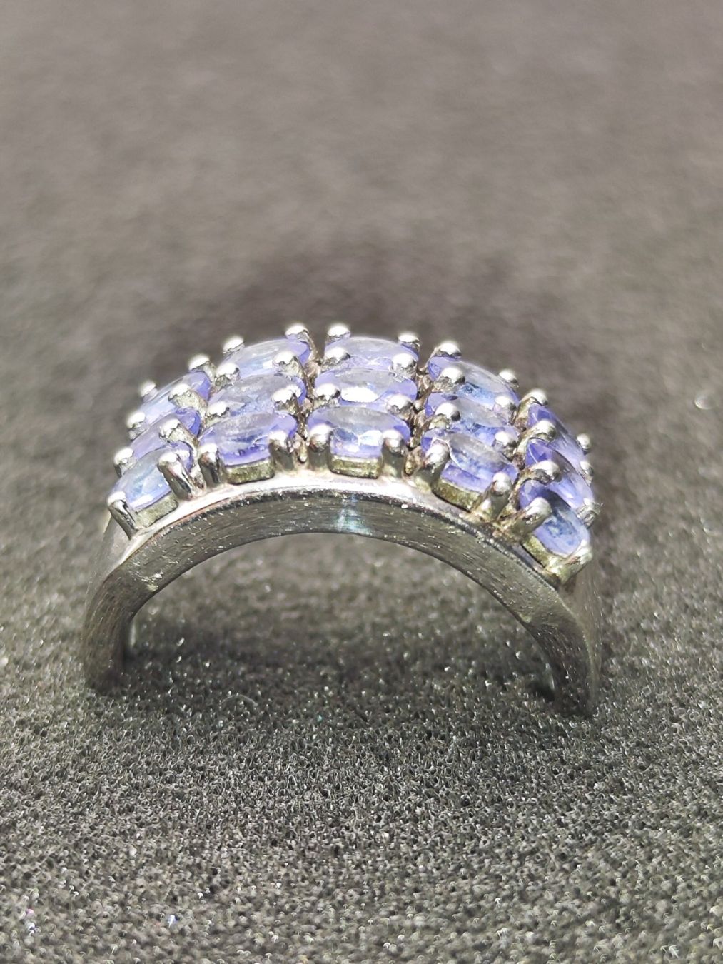 Anelli: Vintage 925er Silber Ring mit Tansaniten Top – Usato da Steffisburg venduto da mat_8s7d 4