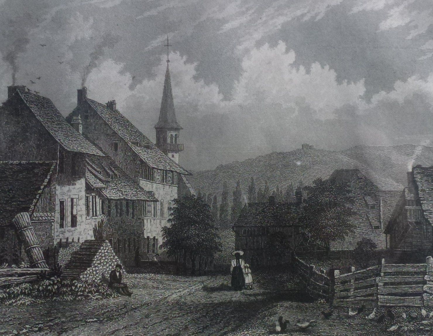 Incisioni: Wunderschönes Bild von St. Jacob bei Basel – Usato da Walkringen venduto da Casablanca777 2