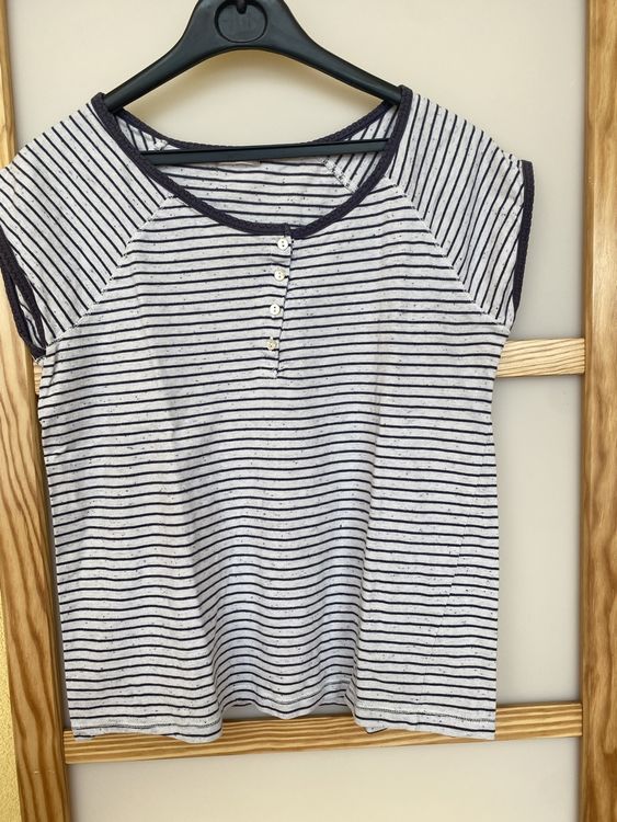 T-shirt Marine Zippé Bleu Blanc Rouge - Taille 40/42 (FR 44I) - Occasion Très Bon état