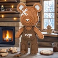Bär: Puzzle-Baustein-Ornament-Heimdekor-32x20cm