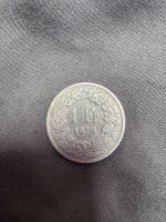 1 Franken 1876 Münze Silber Helvetia guter Zustand