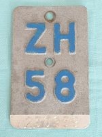 Velonummer ZH 58
