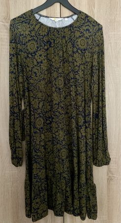 Kleid Marke Boden Grösse 38 grün gemustert khaki schwarz