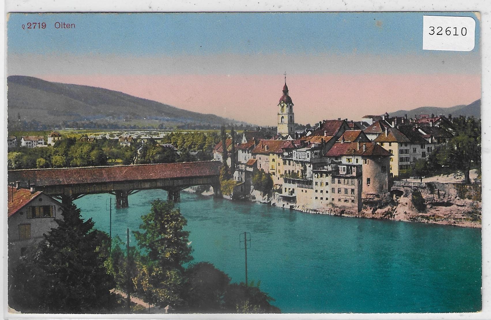 Ansichtskarten: Olten - Generalansicht mit Holzbrücke - Litho – Gebraucht aus Ettingen von Kartenplanet