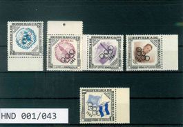 HONDURAS 5 BRIEFMARKEN OLYMPISCHE SPIELE