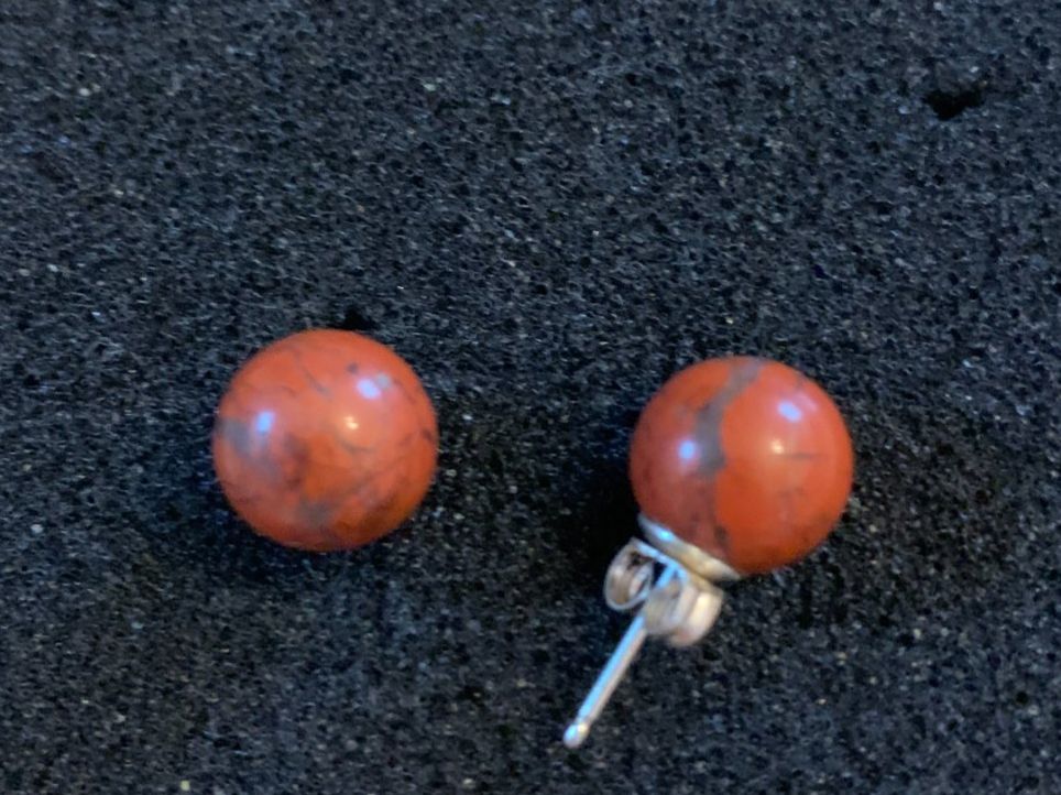 Orecchini pendenti & Orecchini a lobo: Ohrstecker Jaspis, Braun/Dunkelgrau, 11mm – Nuovo (secondo la descrizione) da Worb venduto da farben20zauber 1