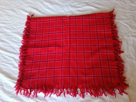 Rote Tischläufer / Chemin de table rouge tissage artisanal