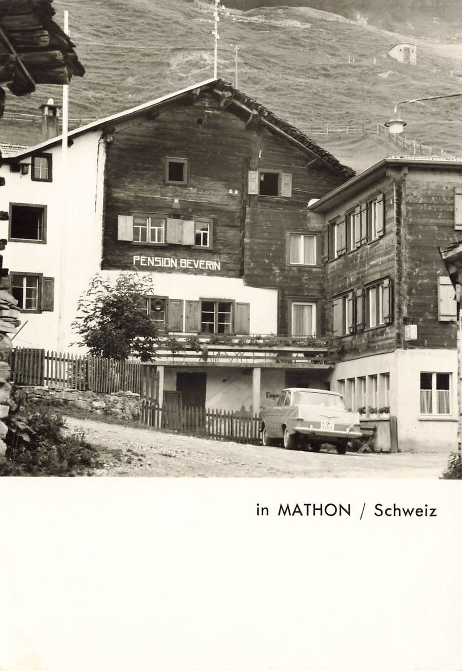 Ansichtskarten: Pension Beverin Mathon – Gebraucht aus Schwyz von Seffi56