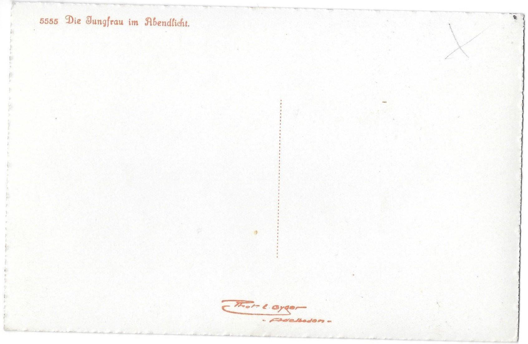 Cartoline postali: Jungfrau im Abendlicht – Usato da Olten venduto da clotaldi 1