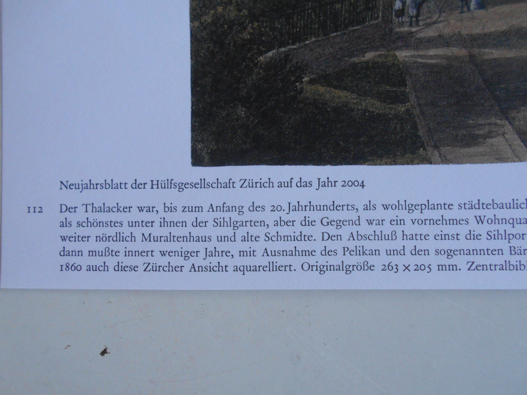 Incisioni: Neujahrsblatt Zürich 2004 – Usato da Zürich venduto da swisscristal01 1