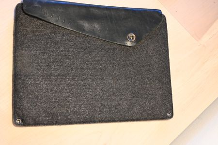 Laptoptasche Mujjo Filz Leder anthrazit für 15"