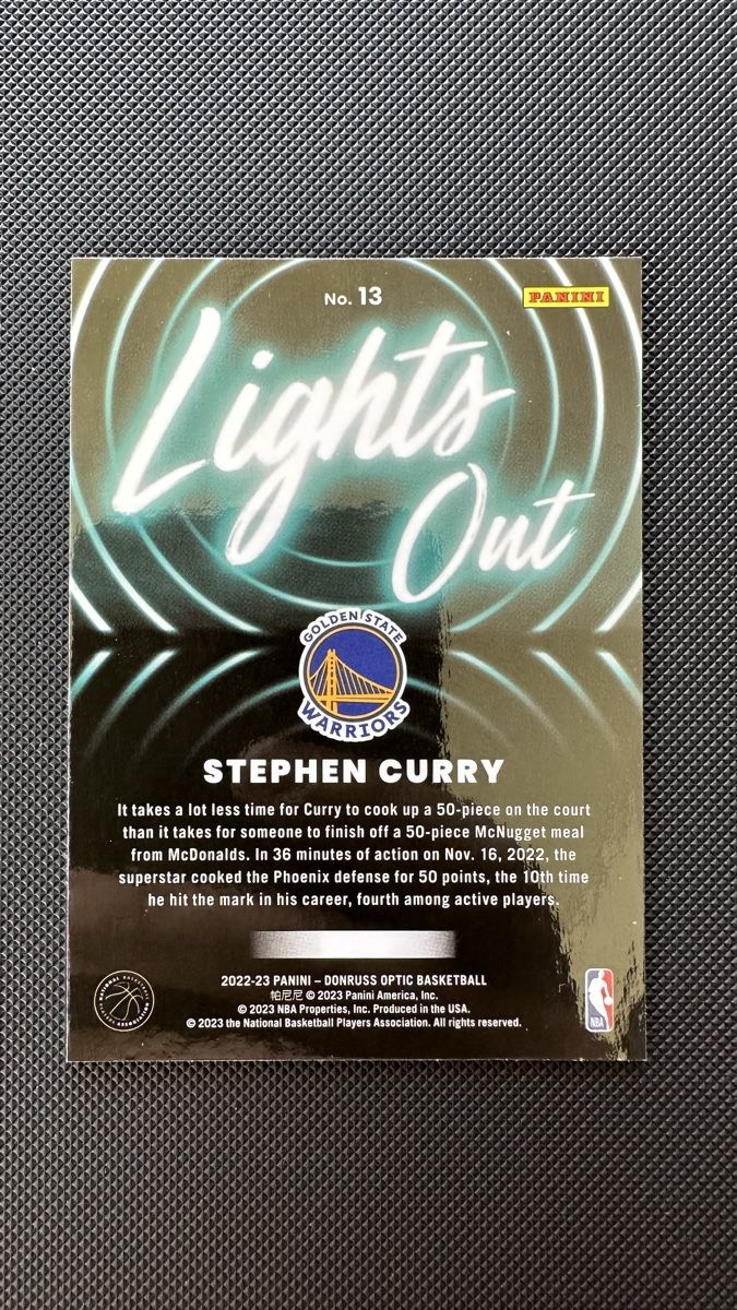 Nba Sammelbilder & Trading cards: Panini Optic Lights Out Stephen Curry holo – Gebraucht aus Affoltern am Albis von mr_choppa 1