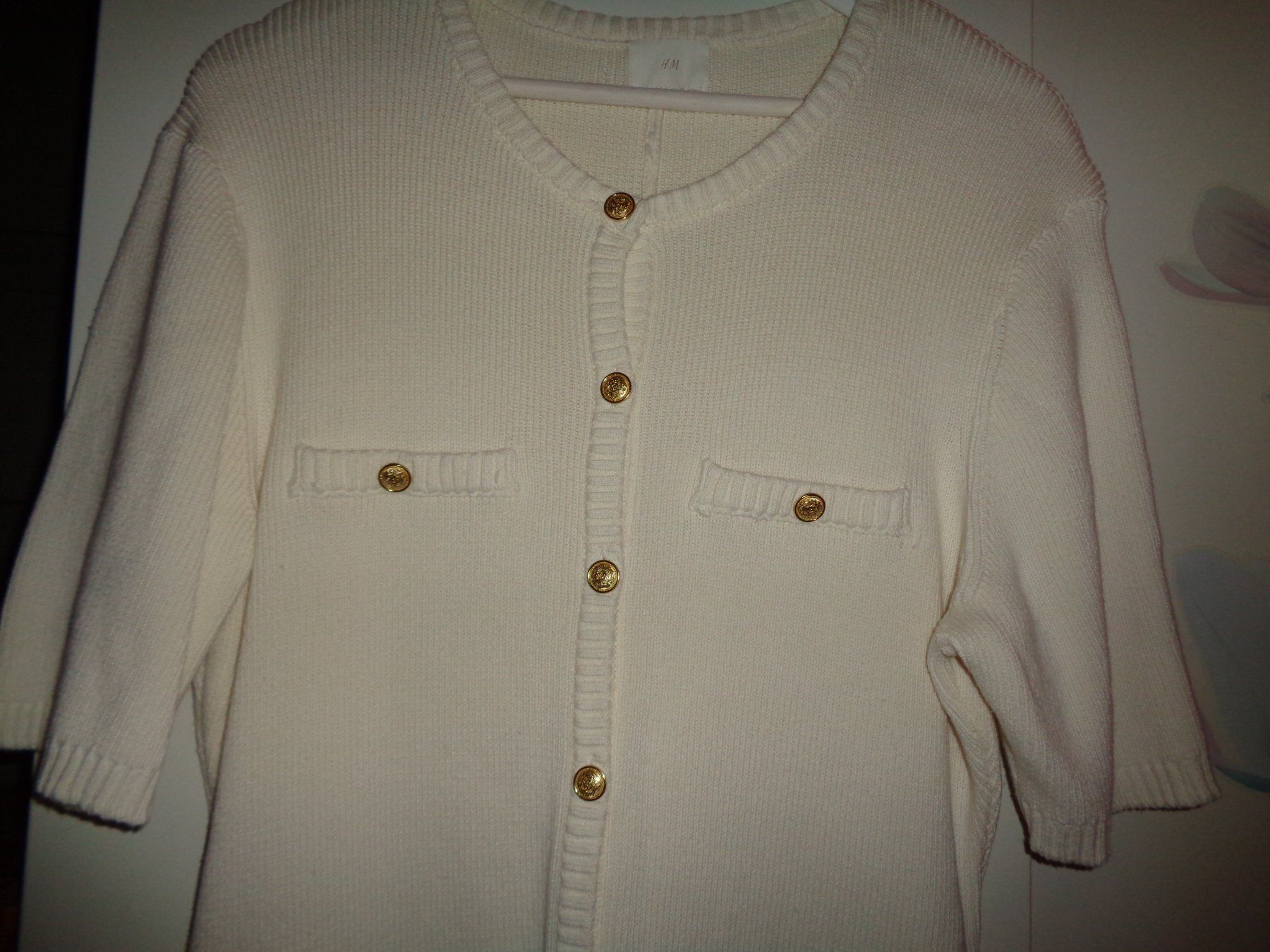 H&M Vestiti: *** Strickkleid *** / weiss / hübsche Knöpfe / H&M – Usato da Othmarsingen venduto da Leuchtturmlady 3