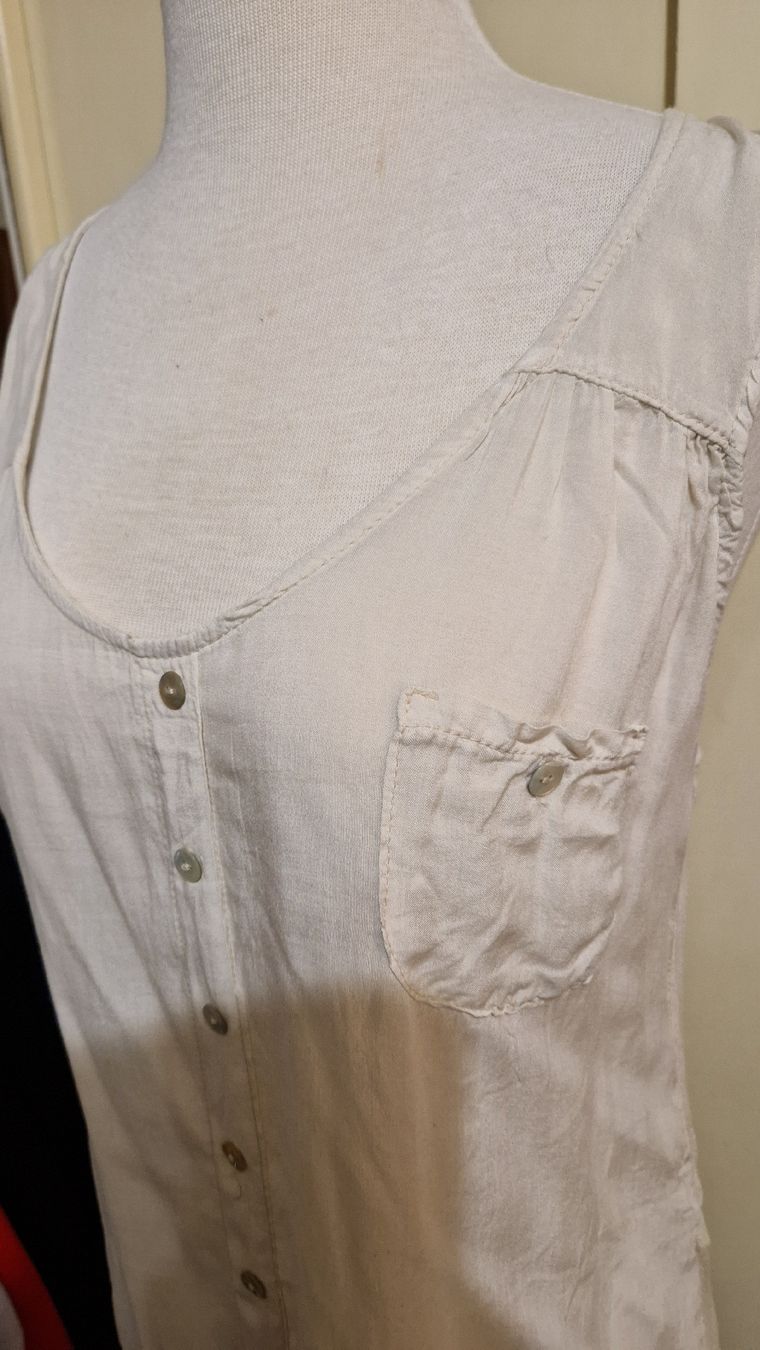 Tops: Leichtes Sommertop, beige, Knöpfe, Gr. L – Neu (gemäss Beschreibung) aus Oberengstringen von Sheera7 1