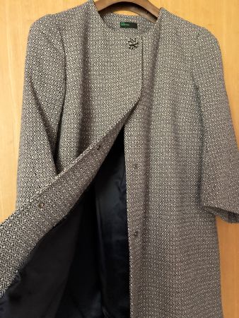 Benetton kurzer Mantel schwarz grau