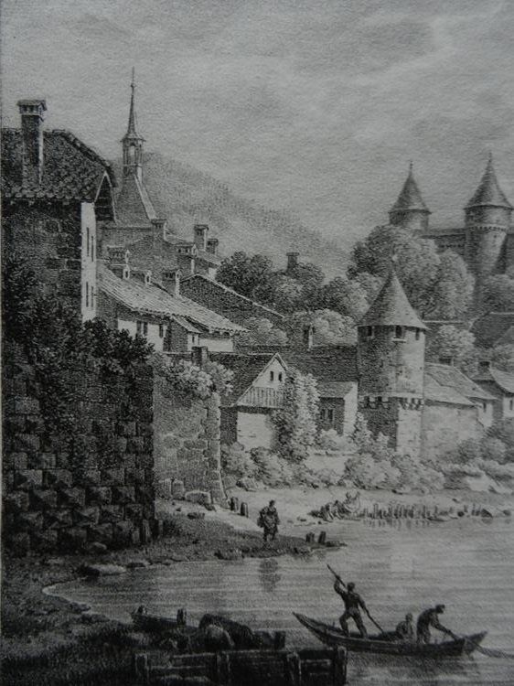 Stiche: Vue du château de Grandson – Gebraucht aus Risch von Rischli15 4