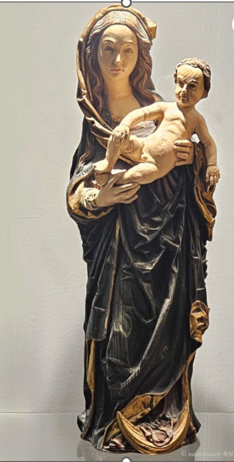 Statuette: Marienfigur mit Kind Holz geschnitzt – Usato da Kreuzlingen venduto da Schomi5