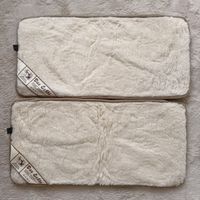 2 Merino Wool Lambskin Covers Natural Beige New Condition