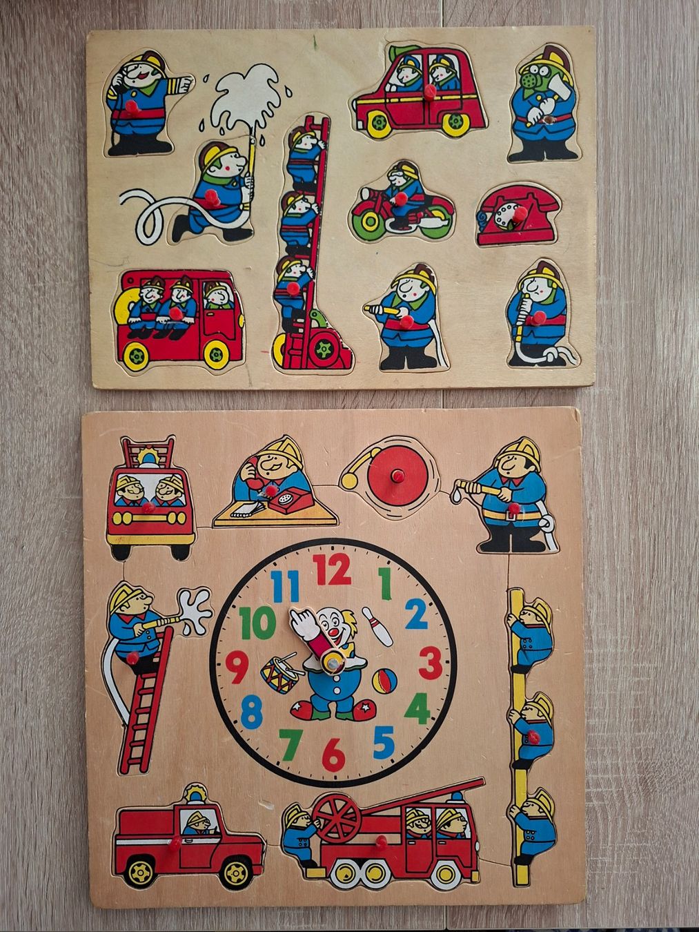 Puzzles: 5 Puzzles en bois, pompier et ferme – Gebraucht aus Prilly von cricri118