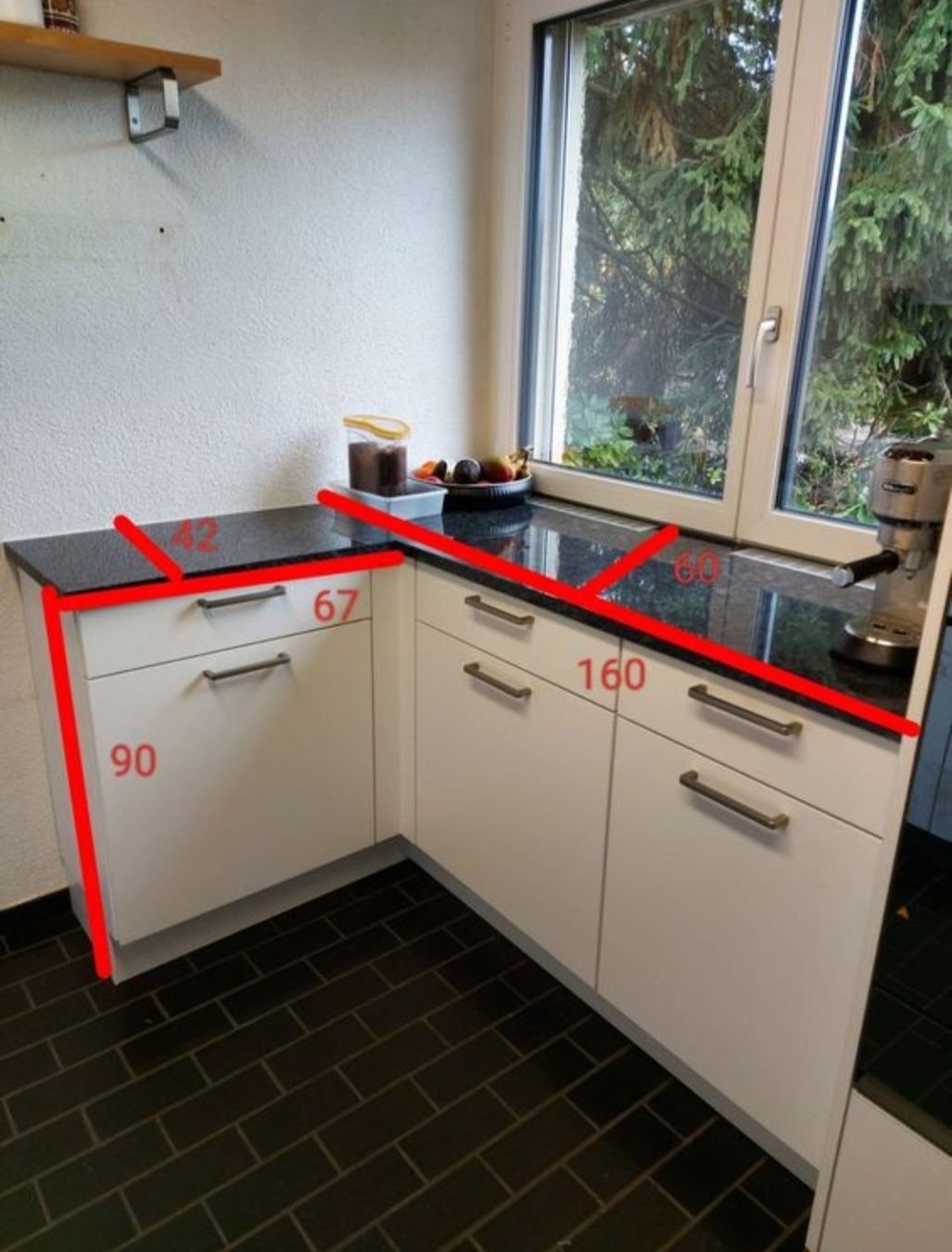 Cuisines complètes: Eck - Küchenmöbel mit Steinarbeitsplatte  – D'occasion à Rubigen par EvelynZ 1