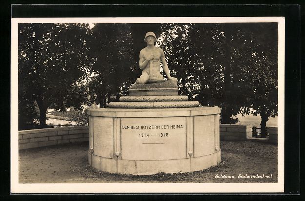 Cartoline postali: Solothurn, Soldatendenkmal Den Beschütz – Usato da Berlin venduto da bartko-reher