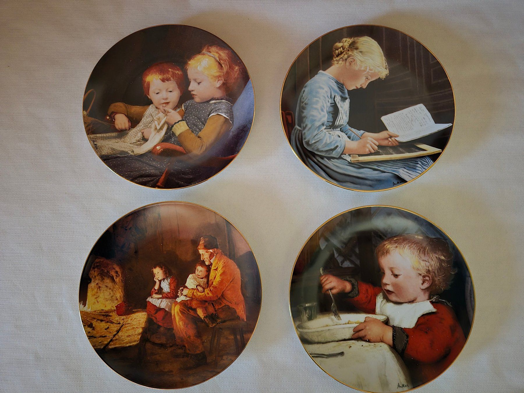 Teller: Langenthaler Sammelteller mit Motiven von Albert Anker – Neu (gemäss Beschreibung) aus Fehraltorf von Konk 7