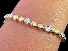 Diamanten 1.25ct Tennis Stil Armband 18k Länge 18.3cm *S1761