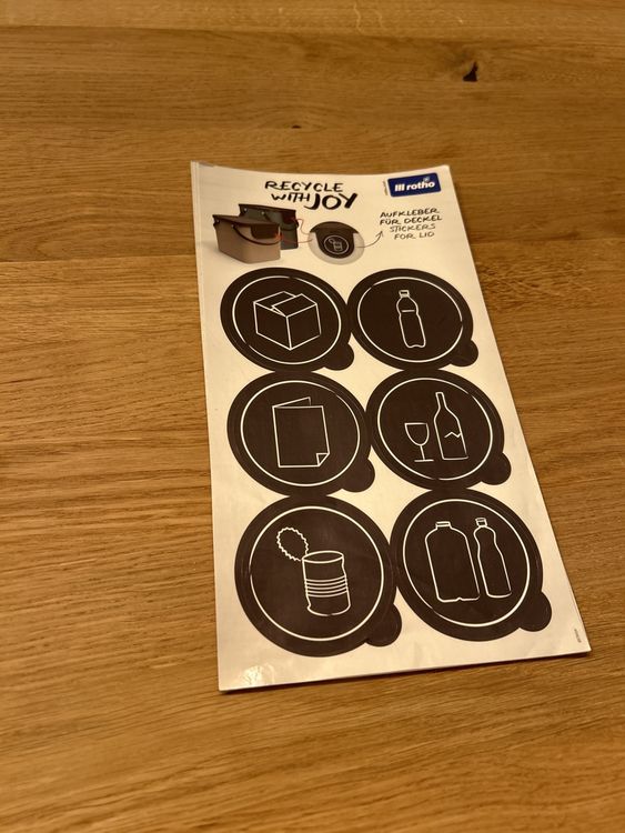 Recycling-Aufkleber Trennsystem Rotho 1 Bogen (Neu (gemäss Beschreibung ...