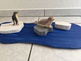 Ostheimer Pinguin und Robbe mit Landschaft
