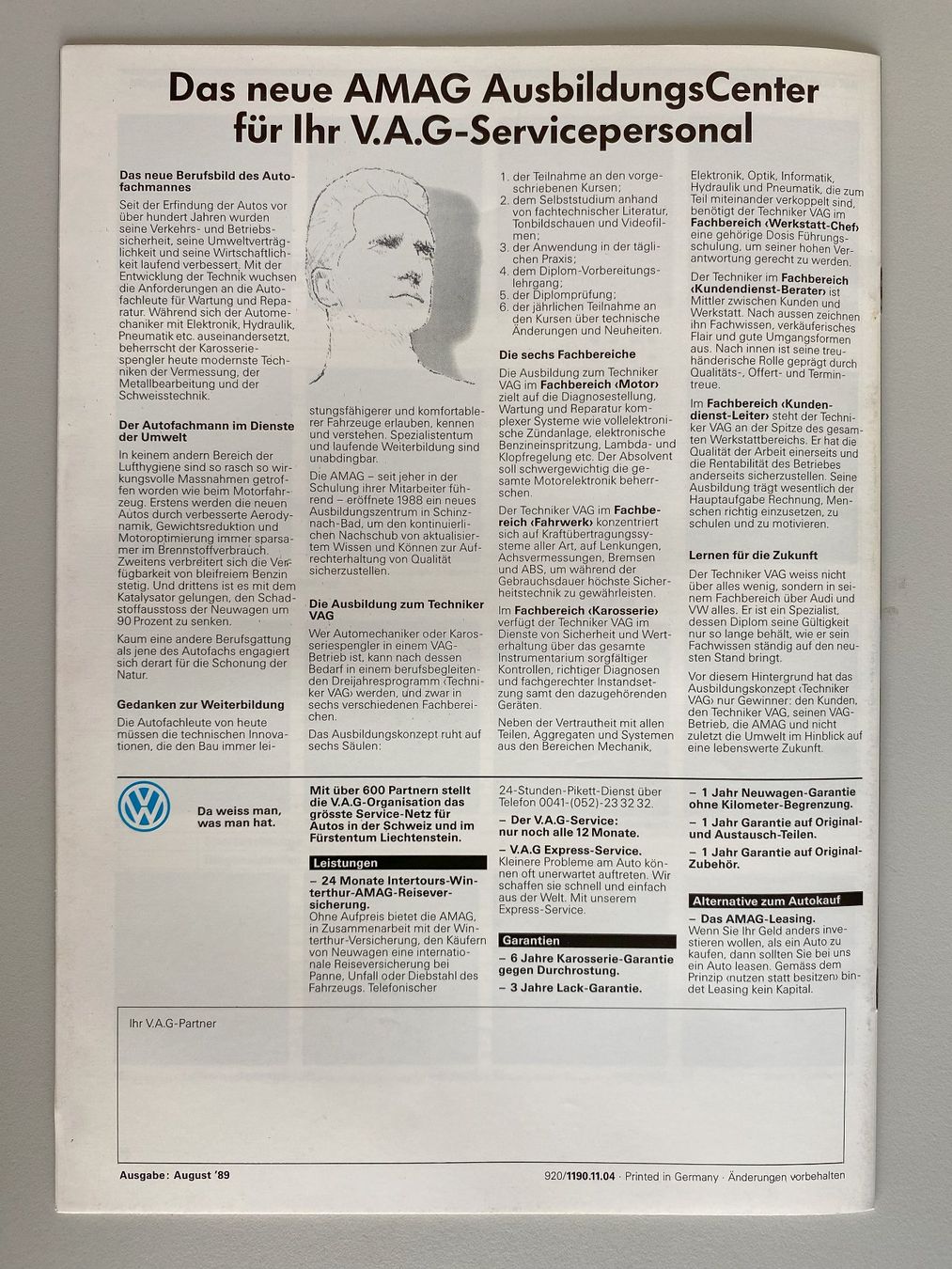 Zeitschriften & Magazine: Der Passat Magazin (1989) – Gebraucht aus Alpnach-Dorf von Hess-Automobile 3