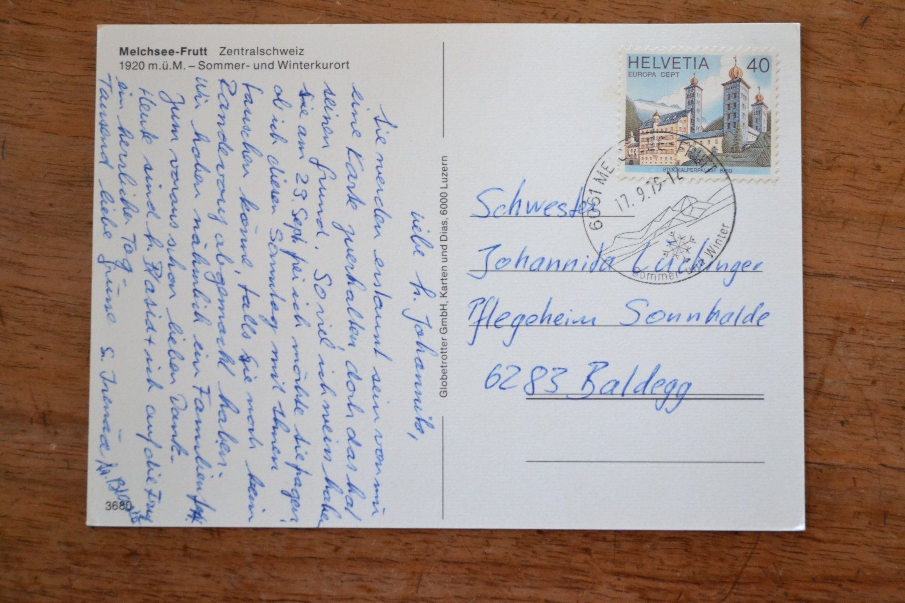 Cartoline postali: AK Melchsee-Frutt OB – Usato da Beinwil am See venduto da kajak55 1