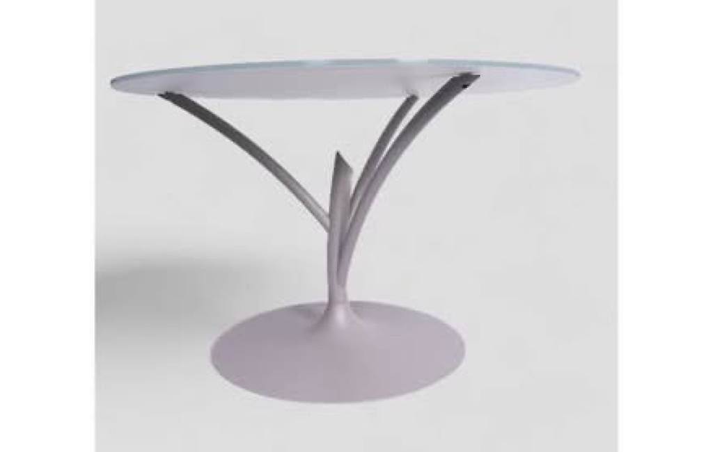 Calligaris Tavoli: Calligaris Acacia Tisch rund (120cm) – Glas Design – Usato da Zürich venduto da ITzu 2