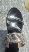 Sandali donna argento e strass tg 37