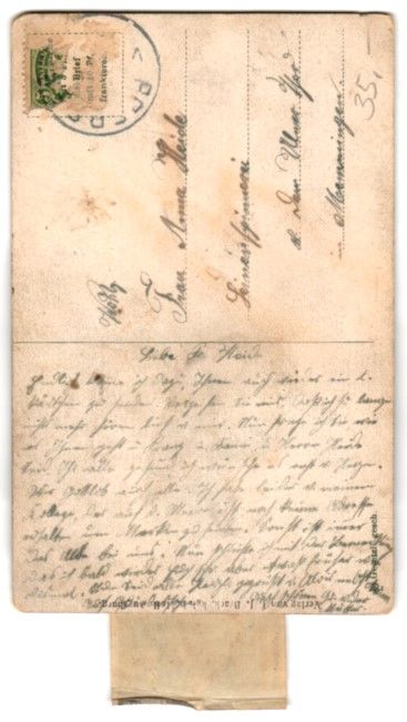 Cartoline postali: Leporello-AK Pfersee, Briefträger, Augs – Usato da Berlin venduto da bartko-reher 1