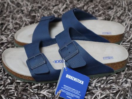 Birkenstock, Arizona, Gr. 43, blau, Soft Fussbett, NEU