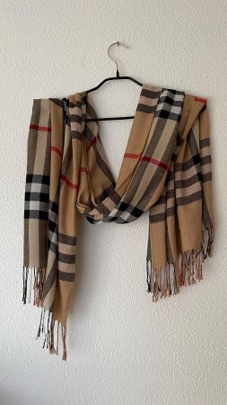 F&S Burberry Stil Neu 170x70cm Schal Foulard Pareo Beige