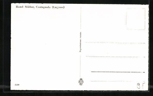 Cartoline postali: AK Castagnola, Hotel Müller mit Garten – Usato da Berlin venduto da bartko-reher 1