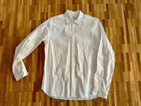 XACUS white oxford white cotton shirt L/41