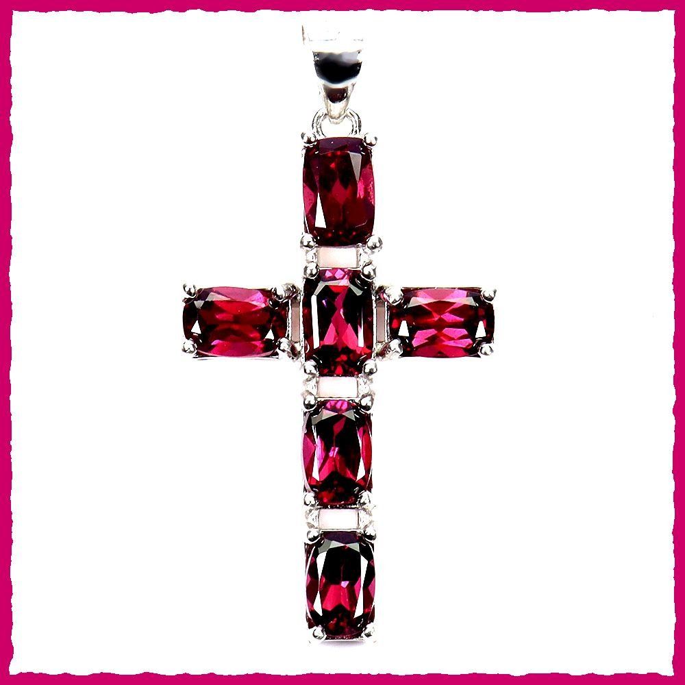 Ciondoli: Rhodolith/Granat 925 Silberkreuz – Nuovo e nell'imballaggio originale da Oberglatt ZH venduto da Goldfee1