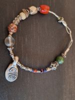 Handarbeit Unikat Armband Anhänger Silber  Steine