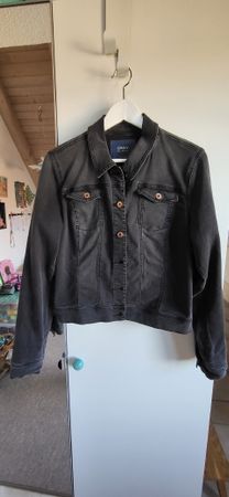 Jeansjacke von Only schwarz/anthrazit, Gr. M, sehr weich