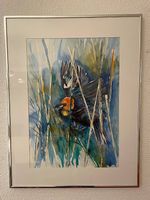 Bild Aquarell Vogel im Flug 50 x 65