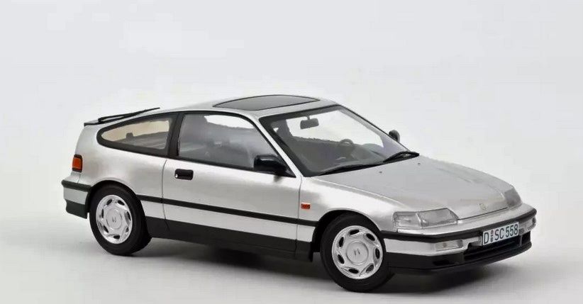 Honda Modellini d'auto: HONDA CRX 1990 MASSSTAB 1:18 SILBER – Nuovo e nell'imballaggio originale da Erlenbach im Simmental venduto da Model_box 3