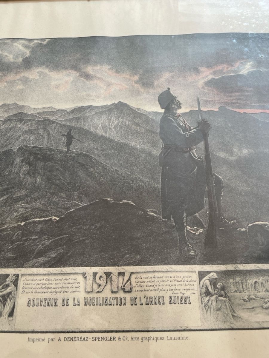 Grafica & Litografie: Originale Lithographie 1914 - Schweizer Armee Mobilmachung – Usato da Zürich venduto da Galfran 1